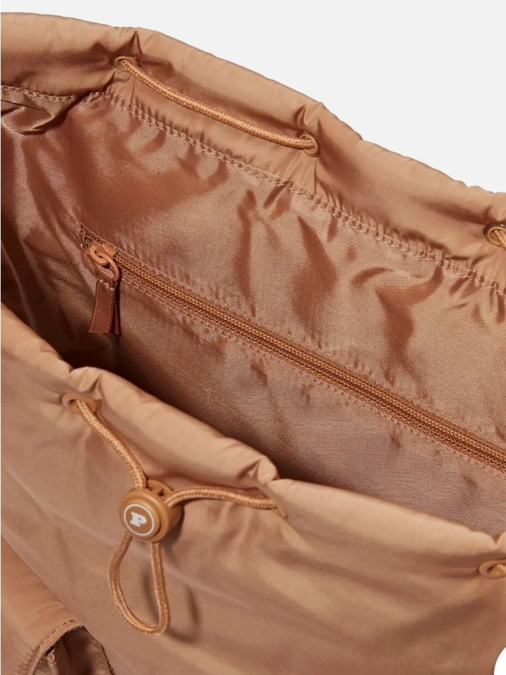 VICTORIA'S SECRET PINK NYLON CARGO BACKPACK FULL SIZE GYM SCHOOL BAG TOFFEE - Picture 4 of 13